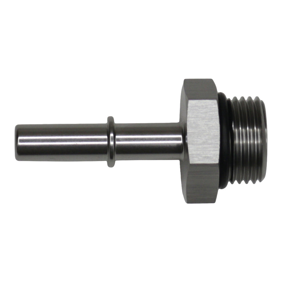 06-02-0123 DeatschWerks 8AN ORB Male to 5/16in Male EFI Quick Connect Adapter - Anodized DW Titanium