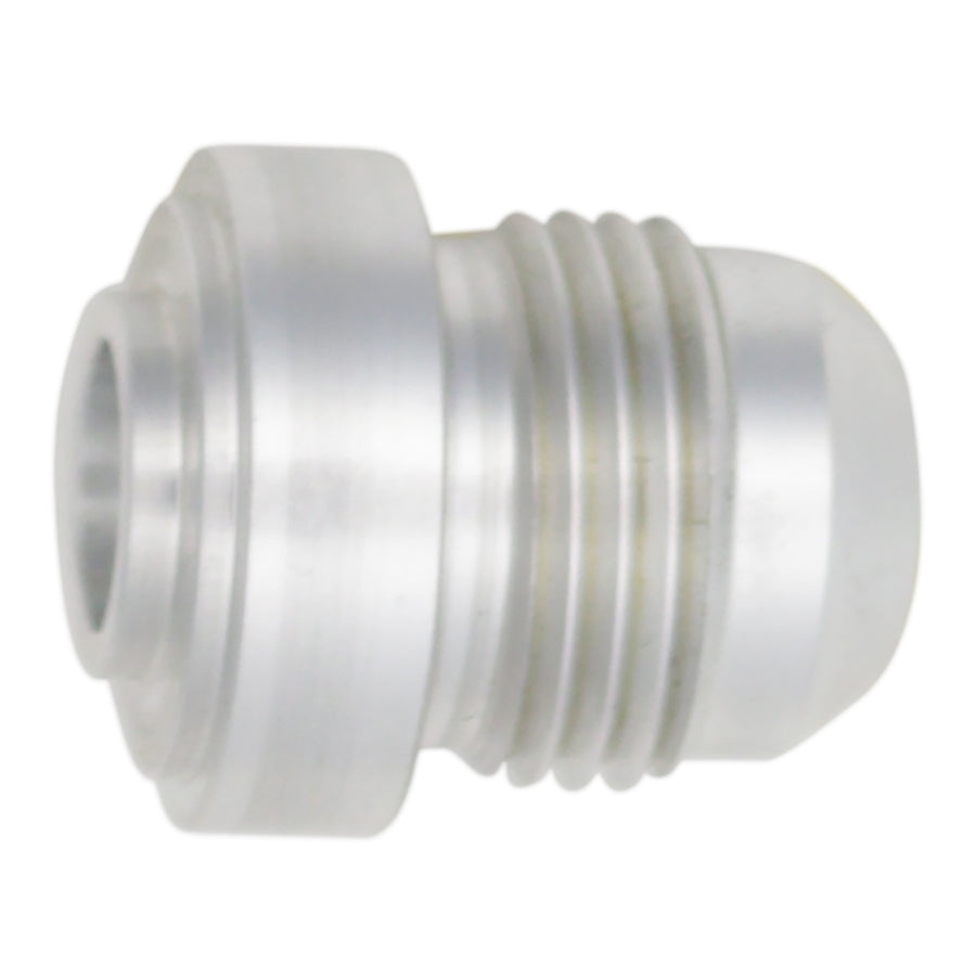 06-02-0748 DeatschWerks 8AN Male Flare with Aluminum Weld On Fitting - Anodized Raw Aluminum