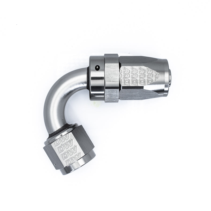 06-02-0823 DeatschWerks 8AN Female Swivel 120-Degree Hose End CPE - Anodized Titanium