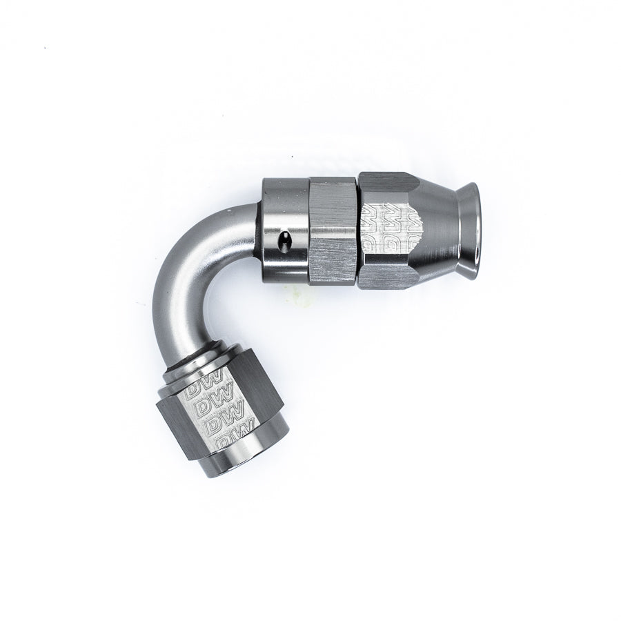 06-02-0872 DeatschWerks 6AN Female Flare Swivel 120-degree Hose End - PTFE