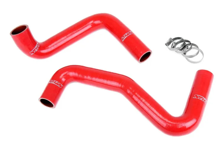 57-1956-RED HPS Red Coolant Hose Kit 240SX S13 S14 S15 LS Swap LS1 Water Pump 9 O'clock Thermostat Sr Radiator