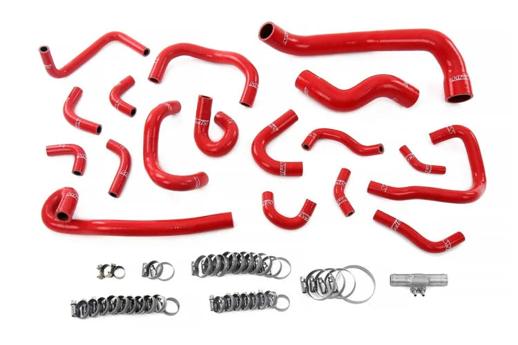 57-2136-RED HPS Red Radiator + Heater + Ancillary + Breather Hose 1995-1998 Nissan Skyline GTR R33 RB26DETT