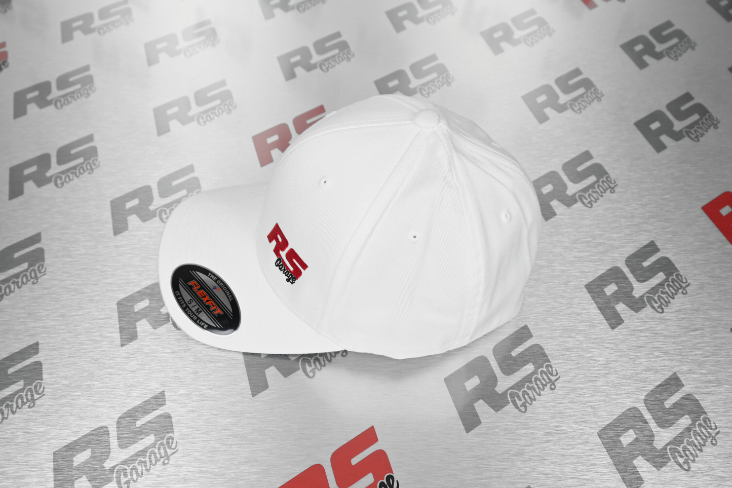 RS Garage Logo FlexFit Hat White