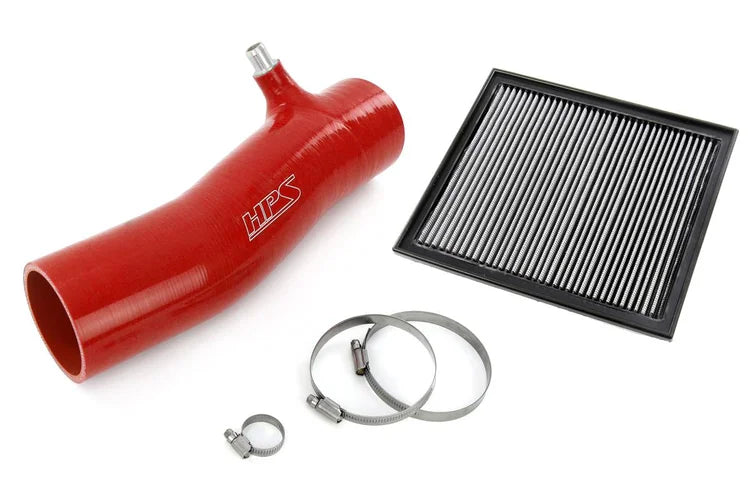 827-723R HPS Silicone Intake Tube with Drop IN Air Filter 2016-2023 Tacoma 2GR-FKS 3.5L V6 Red