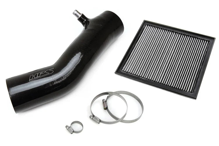 827-725WB HPS Silicone Intake Tube w/ Drop IN Filter 2016-2023 Tacoma 2GR-FKS 3.5L V6 Wrinkle Black