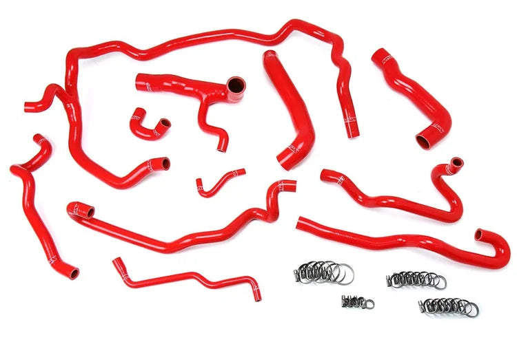 57-1552-RED HPS Red Silicone Radiator + Heater Coolant Hose Kit for 2004-2005 Bmw 530I E60 Lhd