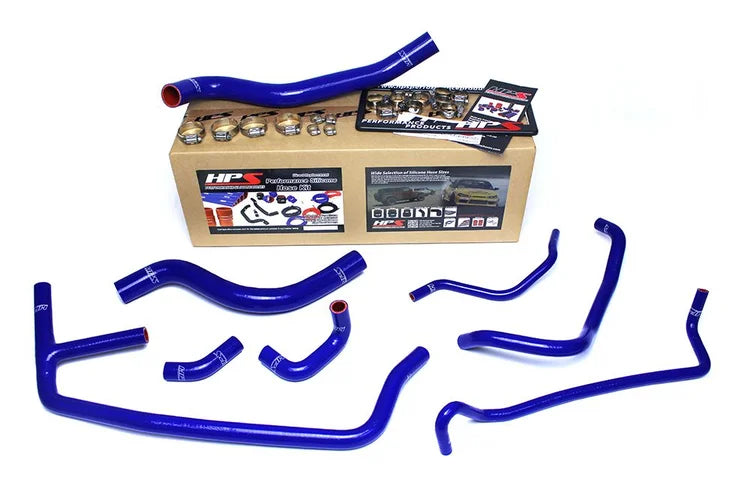 57-1452-BLUE HPS Blue Silicone Radiator and Heater Coolant Hose Kit 2015-2020 Ford Mustang Ecoboost 2.3 Turbo