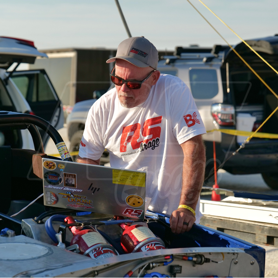 Gen 1 "RS Garage" Logo Short Sleeve Crew White