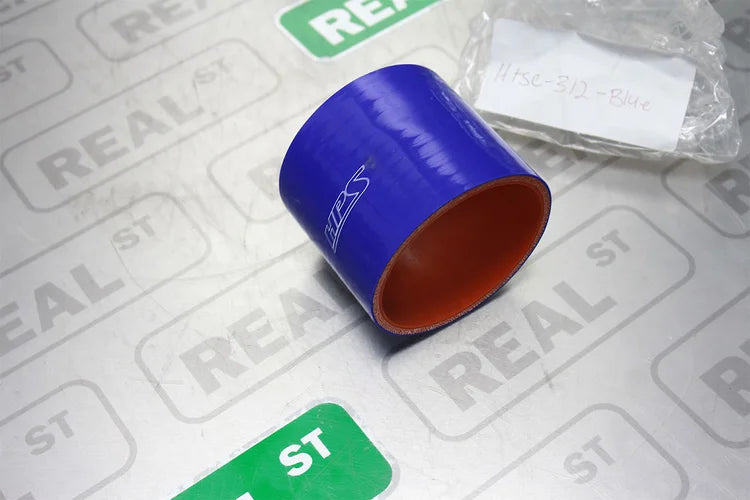 HTSC-312-BLUE HPS 3-1/8" ID X 3" Long 4-PLY Silicone Coupler Hose Blue