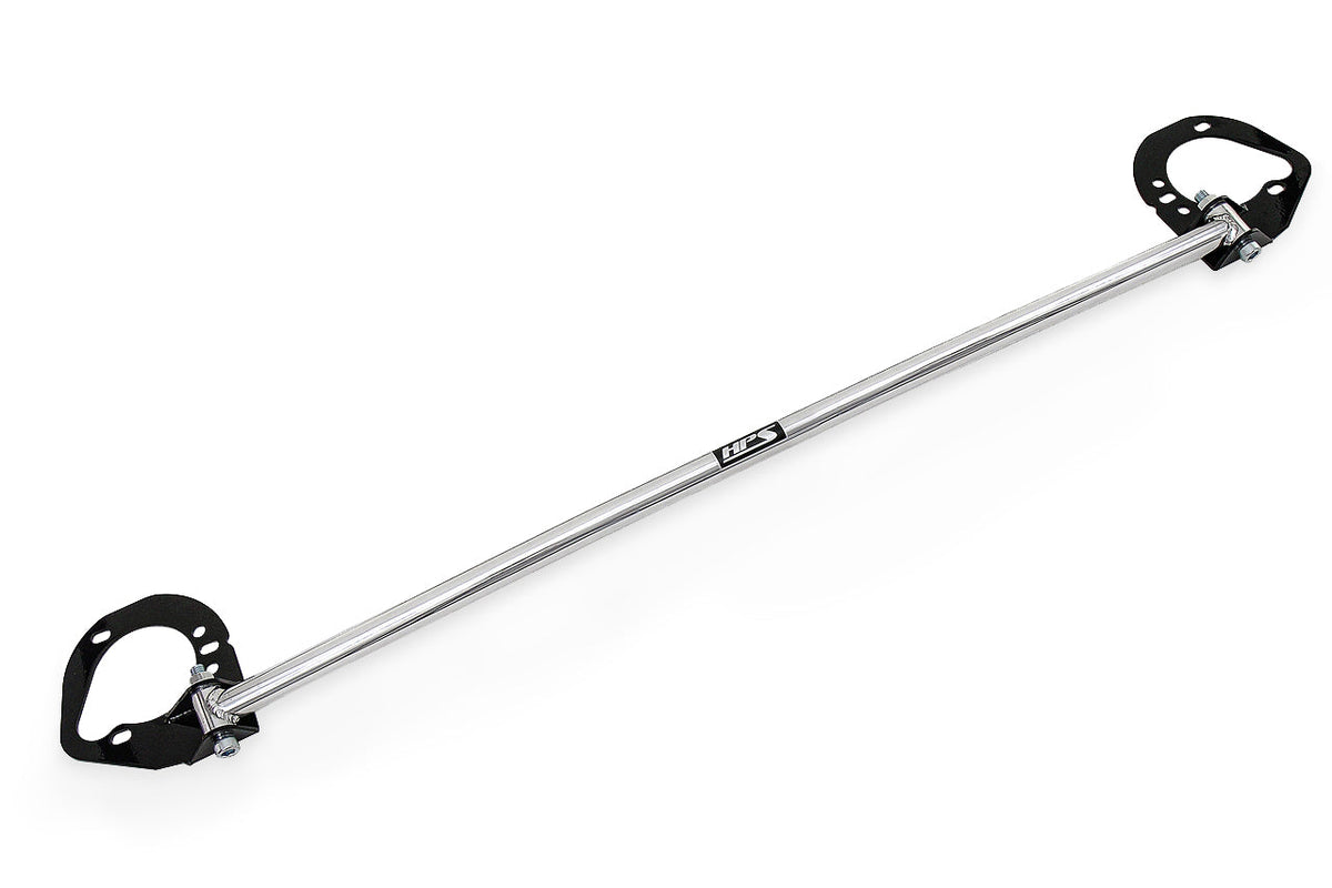42-103P HPS Polished Front Strut Tower Brace 2002-2005 Bmw 325XI 2.5L Compatible with 2002-2006 Bmw E46 with Flat Top Strut Towers