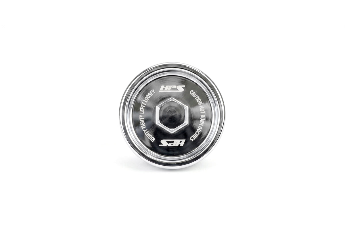 5269-110C HPS Chrome Oil Cap 2013-2020 Ford Fusion 2.0L L4 Full Hybrid Ev-Gas (Fhev) & Plug-IN Hybrid Ev-Gas (Phev)