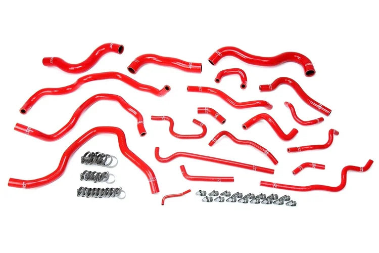 57-1607-RED HPS Red Reinforced Silicone Radiator Heater Coolant Hose Kit for Honda 2016-2018 Civic 2.0L Non Turbo