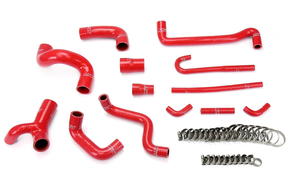 57-1209-RED HPS Red Silicone Radiator and Heater Hoses 1988-1991 Bmw E30 M3 Left Hand Drive