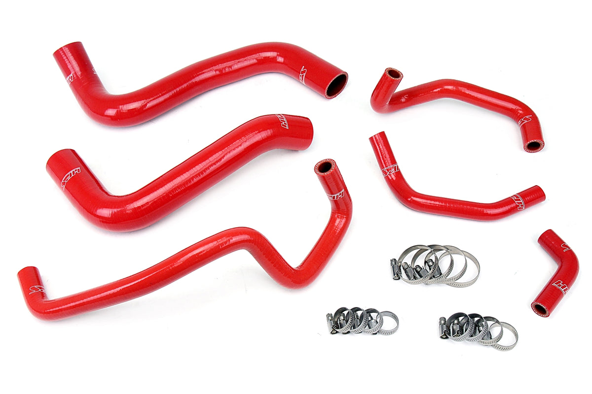 57-1467-RED HPS Red Silicone Radiator and Heater Hoses 2003-2009 Toyota 4RUNNER 4.7L V8 Left Hand Drive