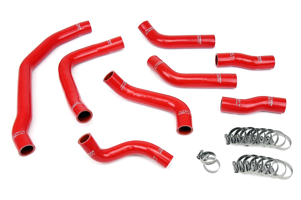 57-1501-RED HPS Red Silicone Radiator Hoses 1990-1999 Toyota MR2 3SGTE Turbo 8PCS Set for Front Radiator + Rear Engine