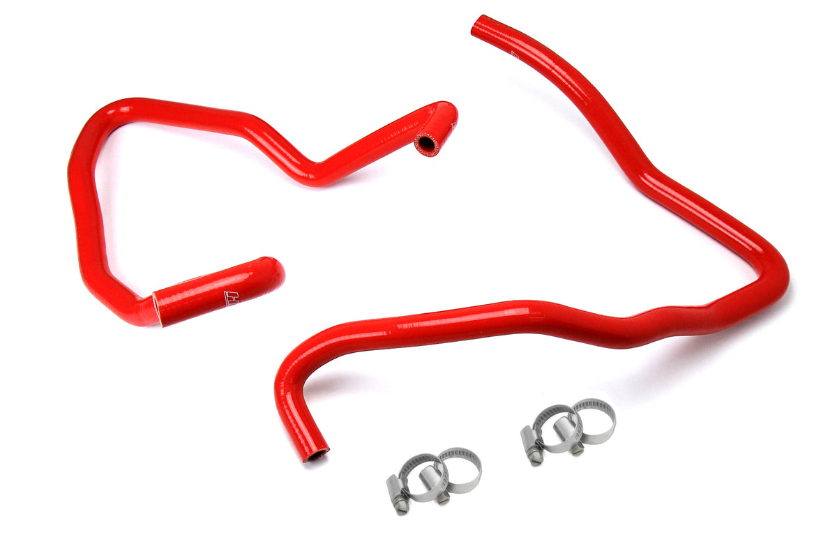 57-1589H-RED HPS Red Silicone Heater Hoses 2003-2006 Jeep Wrangler Tj SE 2.4L 4CYL Left Hand Drive