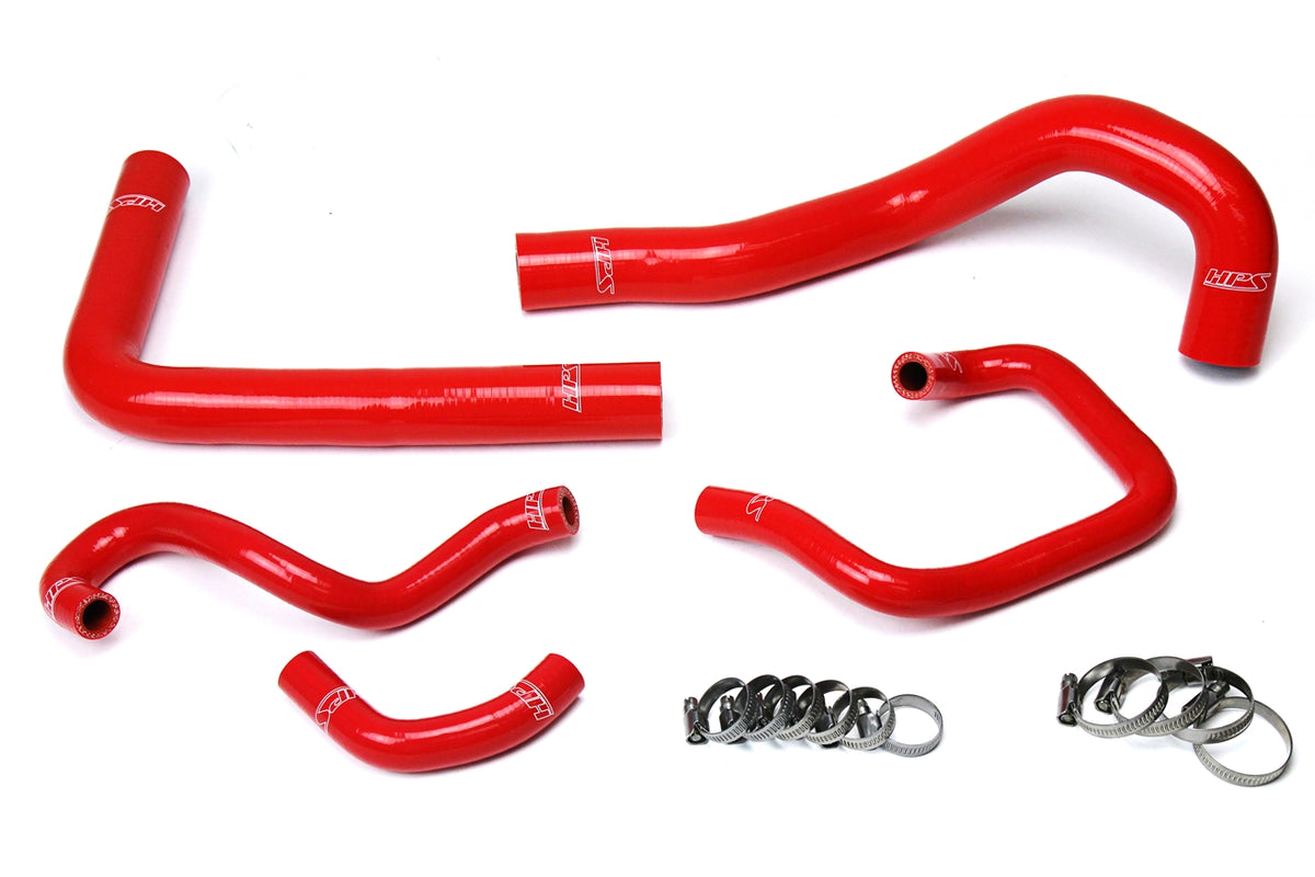 57-1613-RED HPS Red Silicone Radiator and Heater Hoses 1993-1998 Toyota Supra MK4 2JZ Turbo Left Hand Drive