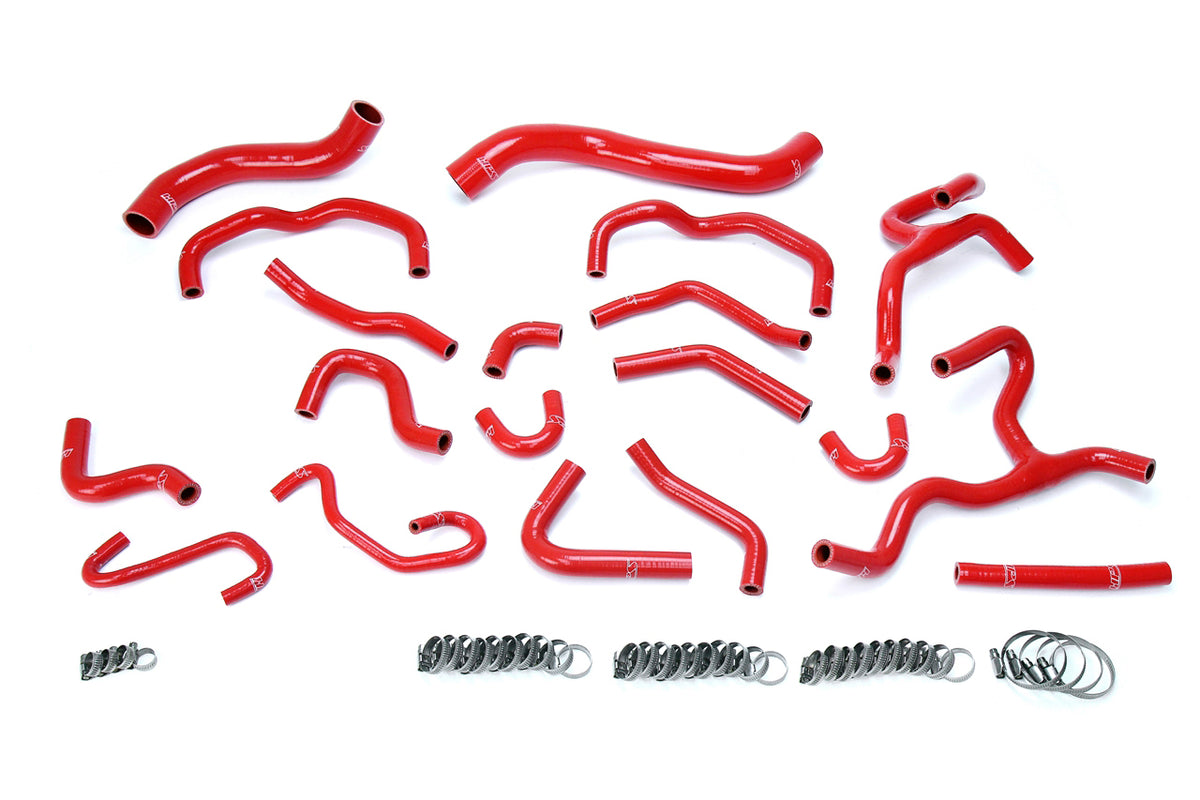 57-1709-RED HPS Red Silicone Radiator and Heater Hoses 2017-2018 Toyota Land Cruiser 5.7L V8