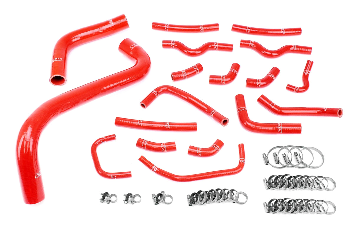 57-1912-RED HPS Red Silicone Radiator and Heater Hoses 2003-2007 Toyota Land Cruiser 4.7L V8 J100