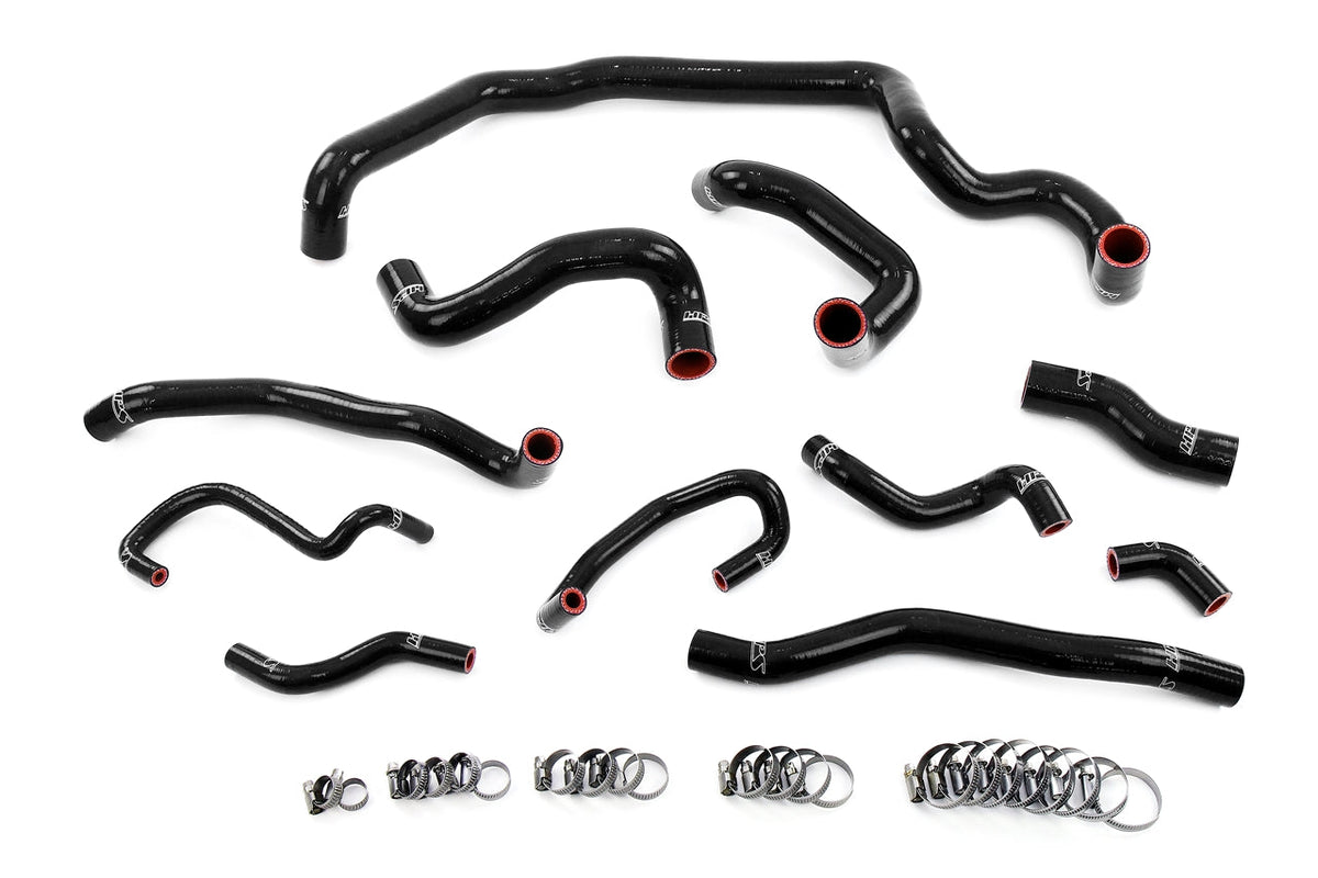 57-1995-BLK HPS Black Silicone Radiator Heater Water Pump Expansion Tank Coolant Hoses 2007-2012 Mini Cooper 1.6L Turbo (N14) Manual Trans