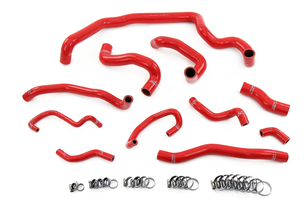 57-1995-RED HPS Red Silicone Radiator Heater Water Pump Expansion Tank Coolant Hoses 2007-2012 Mini Cooper 1.6L Turbo (N14) Manual Trans