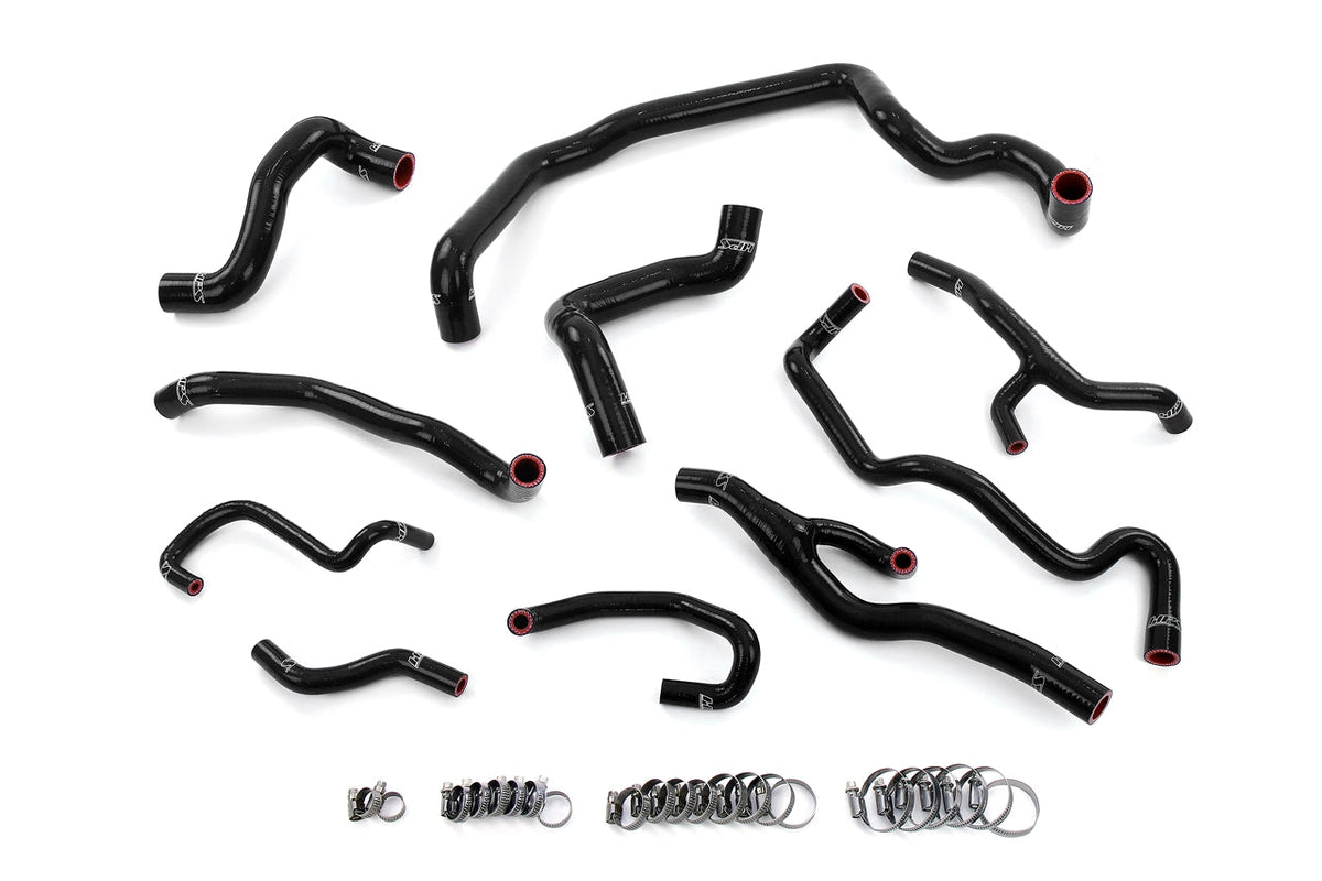 57-1998-BLK HPS Black Silicone Radiator Heater Water Pump Expansion Tank Coolant Hoses 2011-2015 Mini Cooper 1.6L Turbo (N18) Auto Trans