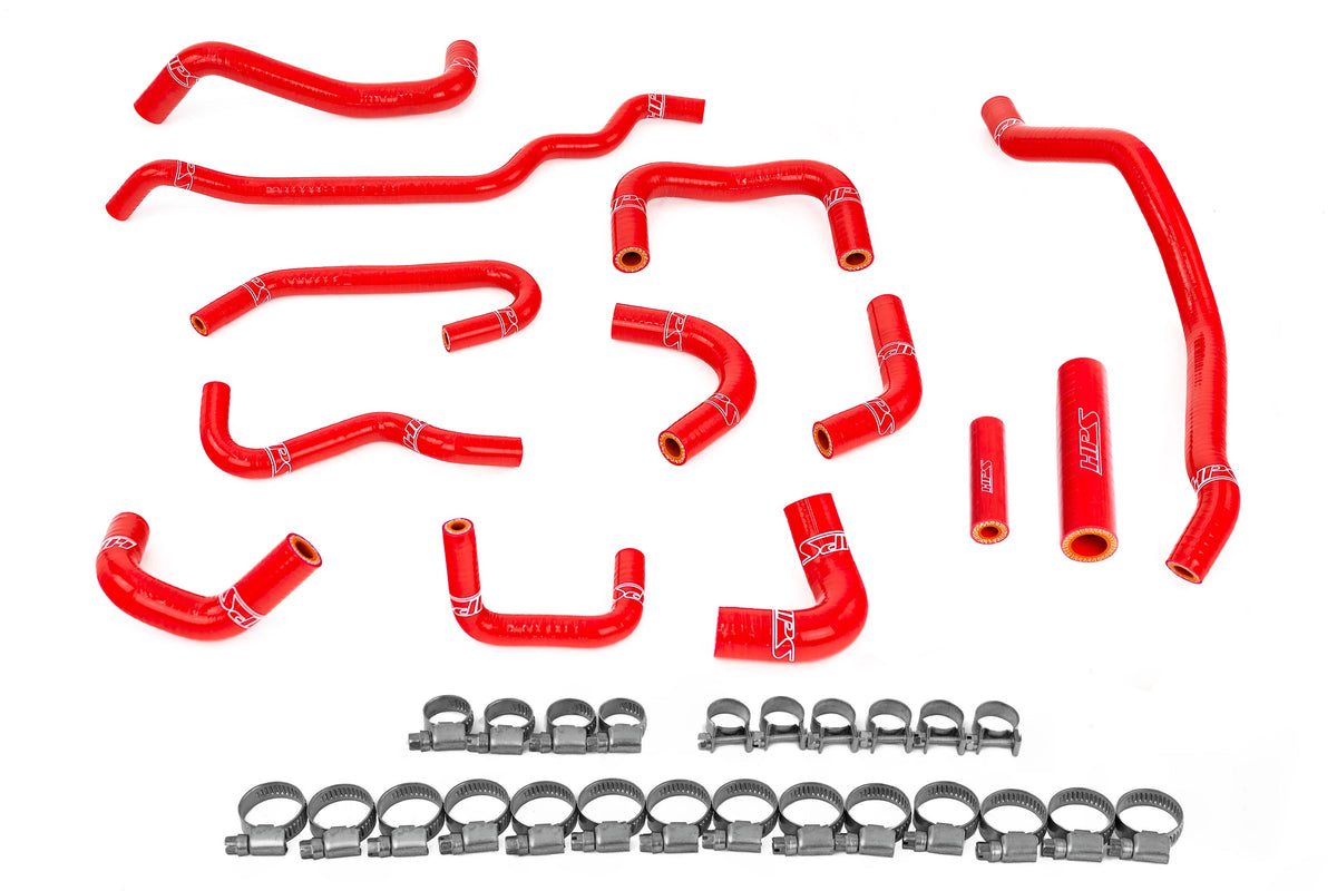 57-2131A-RED HPS Red Silicone Ancillary Coolant Hoses 2008-2014 Subaru Impreza WRX 2.5L Turbo Manual Trans