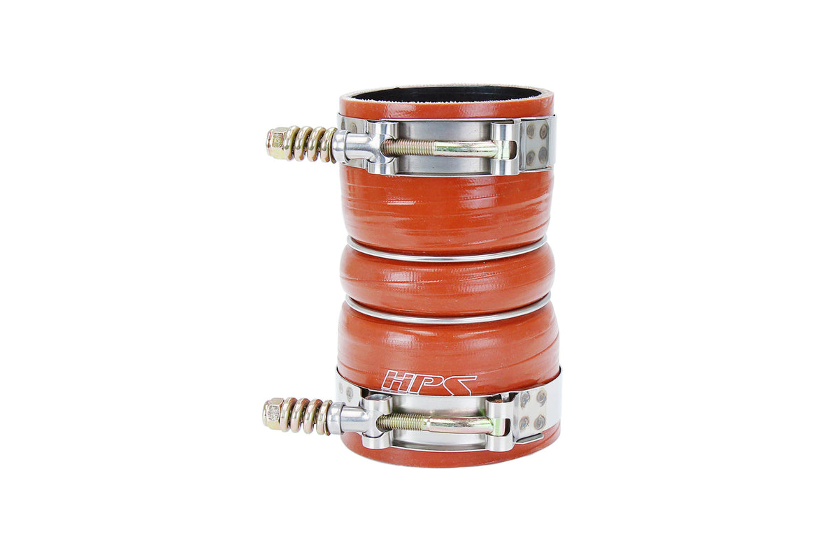 57-2226 HPS Orange Intercooler Boot 1999-2003 Ford F-250 Super Duty Powerstroke 7.3L Diesel Includes Spring Loaded T-Bolt Clamps