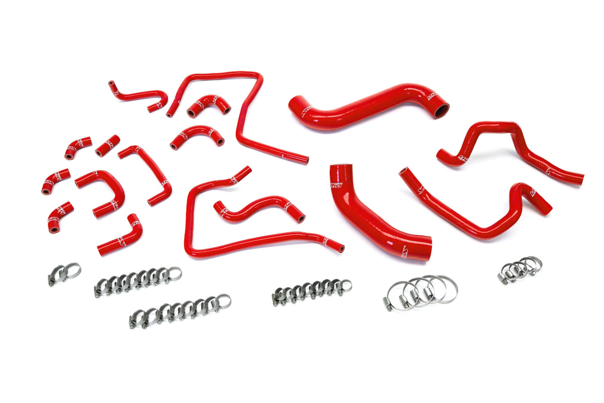 57-2304-RED HPS Red Silicone Radiator Heater and Ancillary Hoses 2004 Subaru Impreza WRX STI 2.5L Turbo