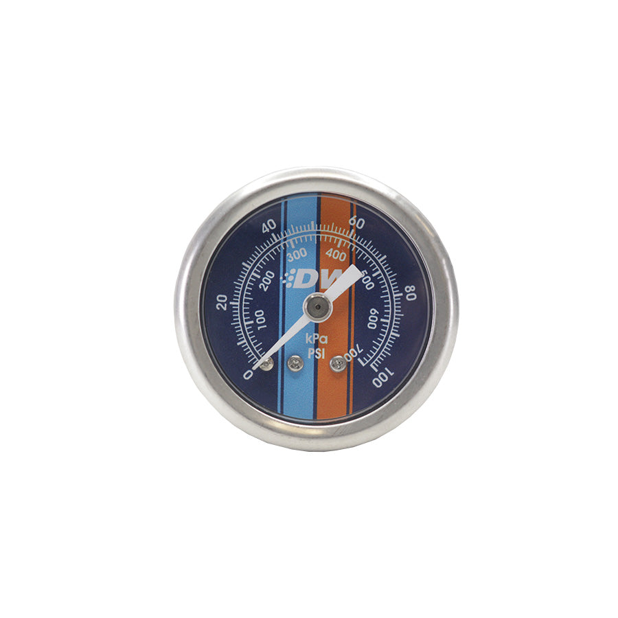 6-01-G2 DeatschWerks 0-100 PSI 1/8in NPT Mechanical Fuel Pressure Gauge Blue Face