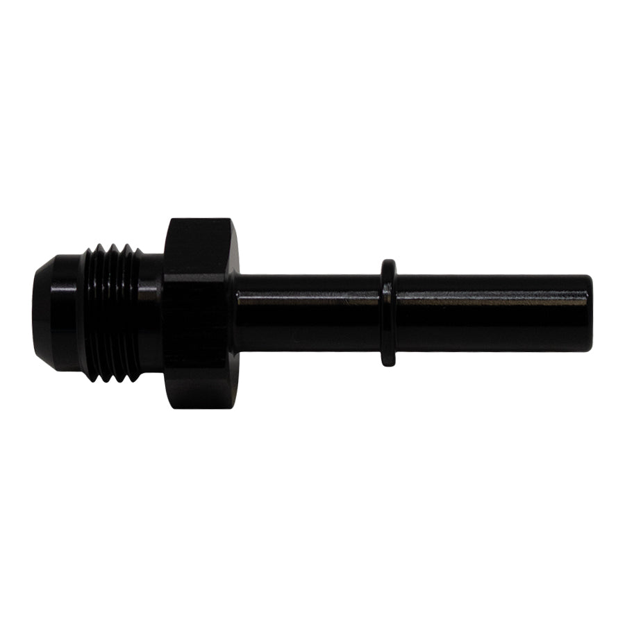6-02-0112-B DeatschWerks 6AN Male Flare to 5/16in Male EFI Quick Connect Adapter - Anodized Matte Black