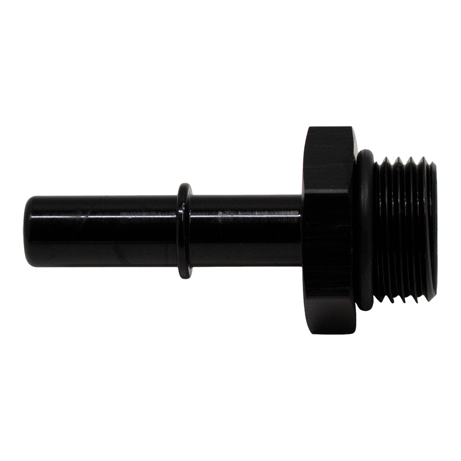 6-02-0115-B DeatschWerks 8AN ORB Male to 3/8in Male EFI Quick Connect Adapter - Anodized Matte Black