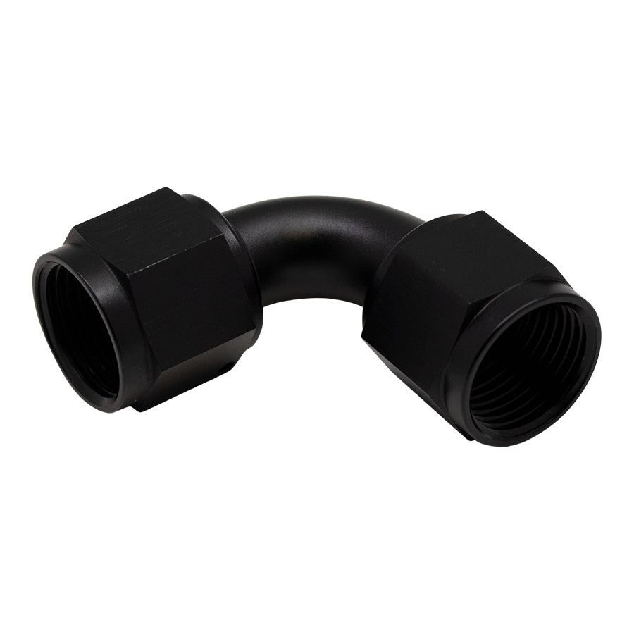 6-02-0217-B DeatschWerks 10AN Flare Female Swivel 90-Degree to 10AN Flare Female Swivel - Anodized Matte Black