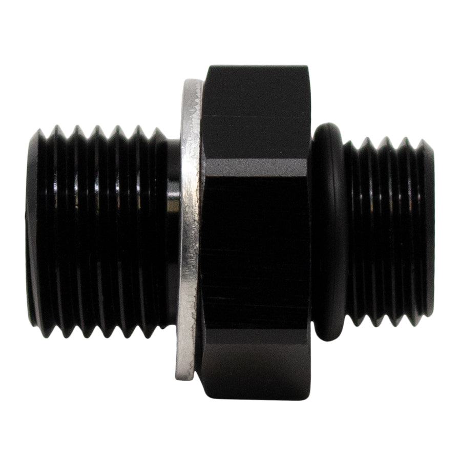 6-02-0604-B DeatschWerks 6AN ORB Male to M16 X 1.5 Metric Male (Incl O-Ring and Washer) - Anodized Matte Black