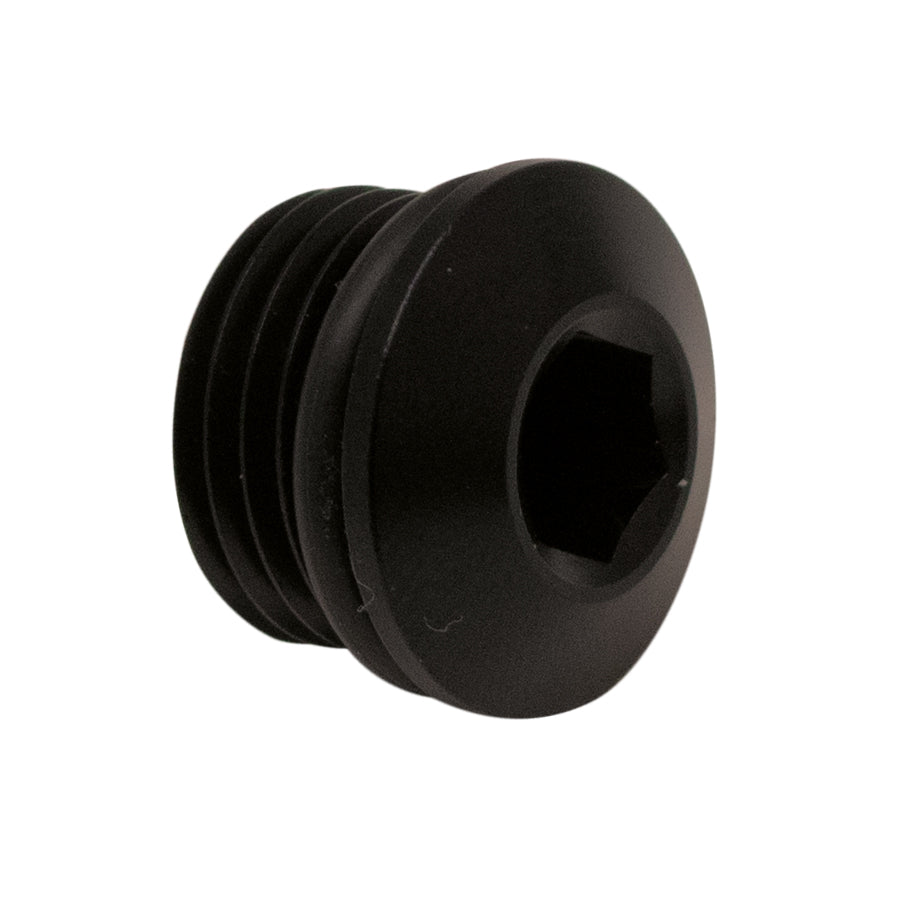 6-02-0717-B DeatschWerks 6AN ORB Male Plug Low Profile Internal Allen/Hex (Incl O-Ring) - Anodized Matte Black