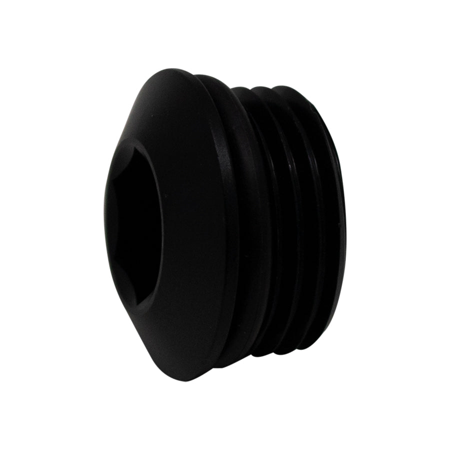 6-02-0719-B DeatschWerks 10AN ORB Male Plug Low Profile Internal Allen/Hex (Incl O-Ring) - Anodized Matte Black