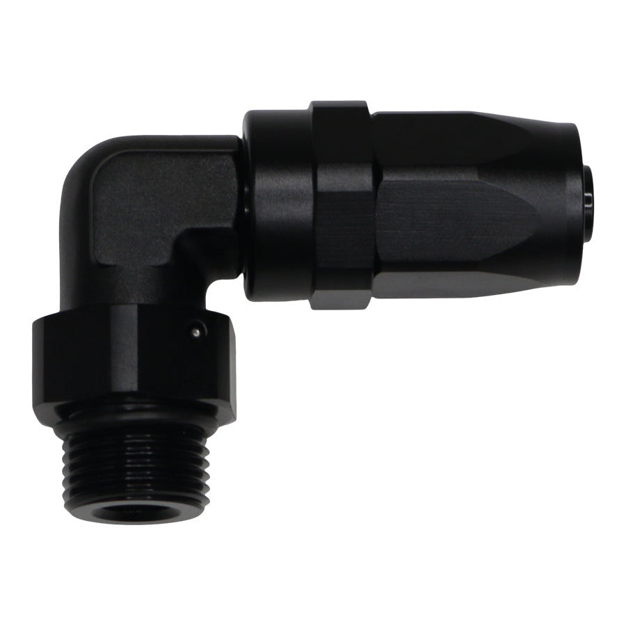 6-02-0828-B DeatschWerks 8AN ORB Female Swivel 90-Degree Hose End CPE - Anodized Matte Black