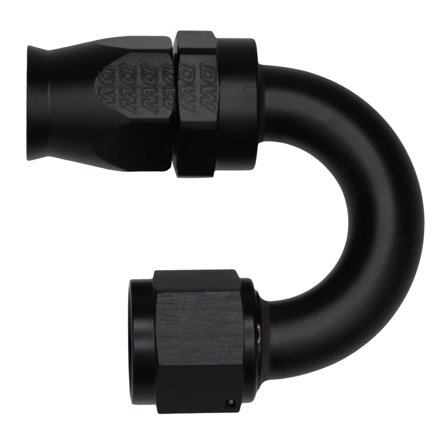 6-02-0833-B DeatschWerks 10AN Female Flare Swivel 180-Degree Hose End CPE - Anodized Matte Black