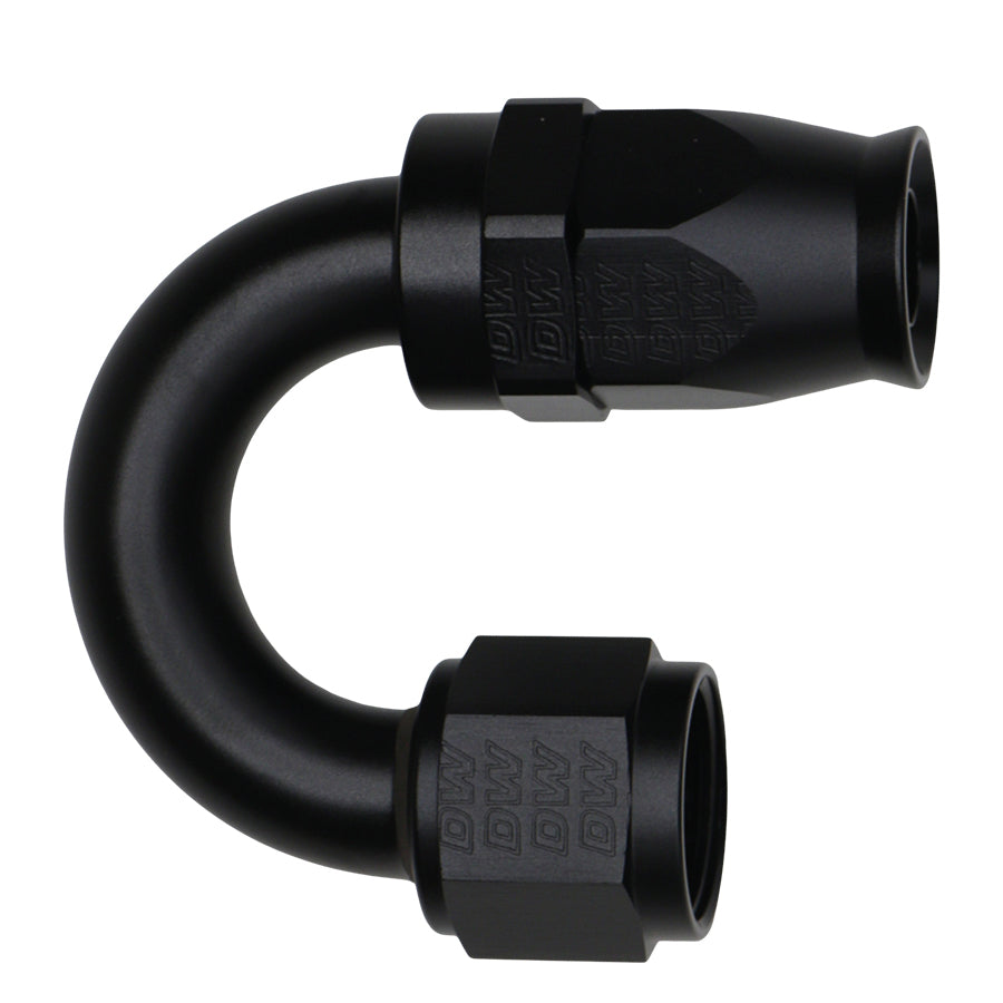 6-02-0885-B DeatschWerks 10AN Female Flare Swivel 180-Degree Hose End PTFE - Anodized Matte Black