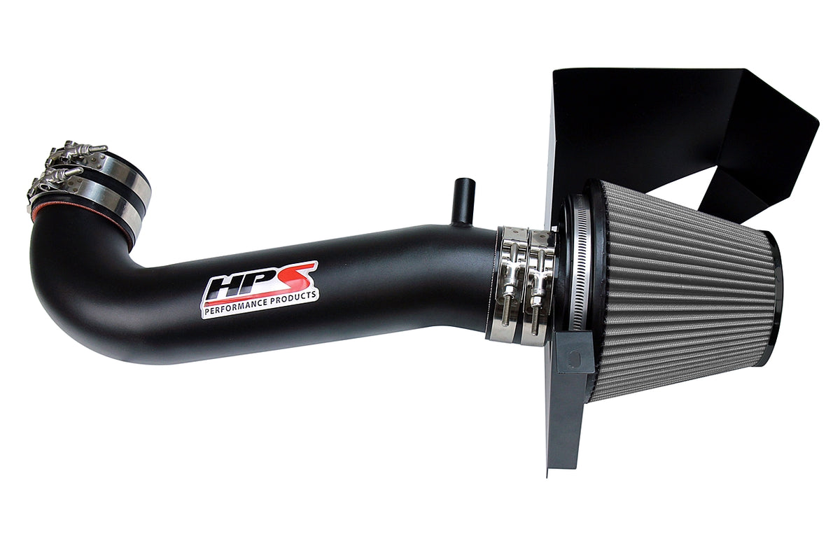 827-600WB HPS Black 827 Series Performance Air Intake 2011-2020 Dodge Challenger 5.7L V8 Except Shaker Hood Includes Heat Shield