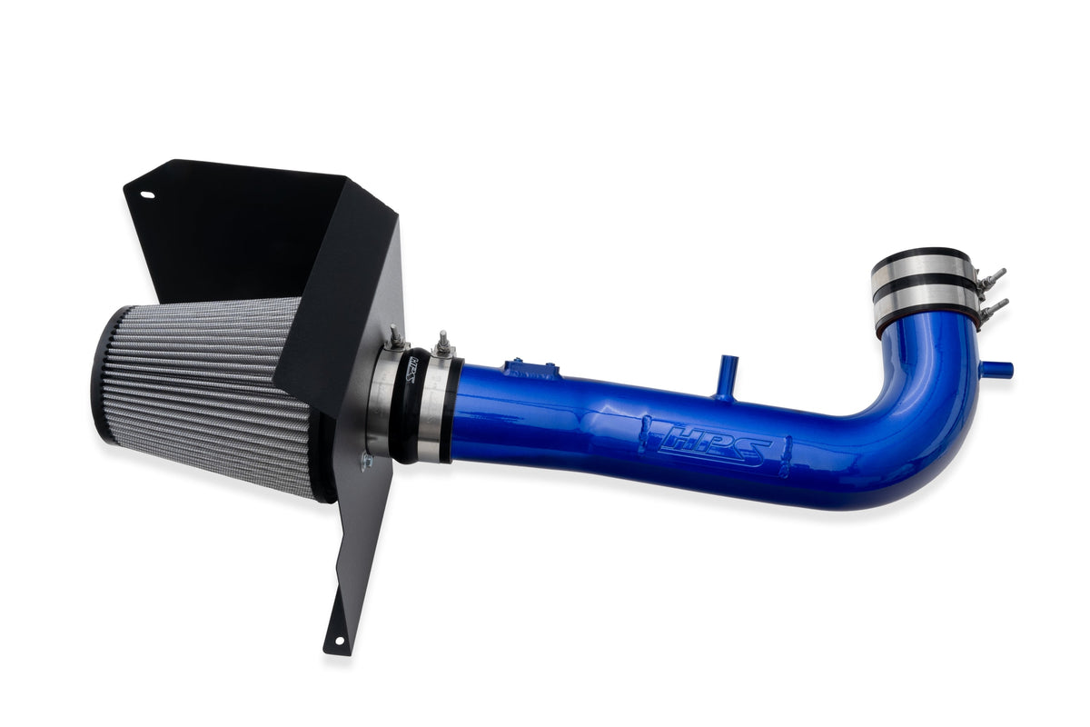 827-603BL HPS Blue 827 Series Performance Air Intake 2014-2019 Chevy Silverado 1500 5.3L V8 Includes Heat Shield