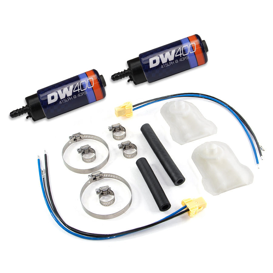 9-401-1049 DeatschWerks Dual DW400 415LPH Fuel Pump Kit 99-04 Ford 150 Lightning and Harley Davidson Edition