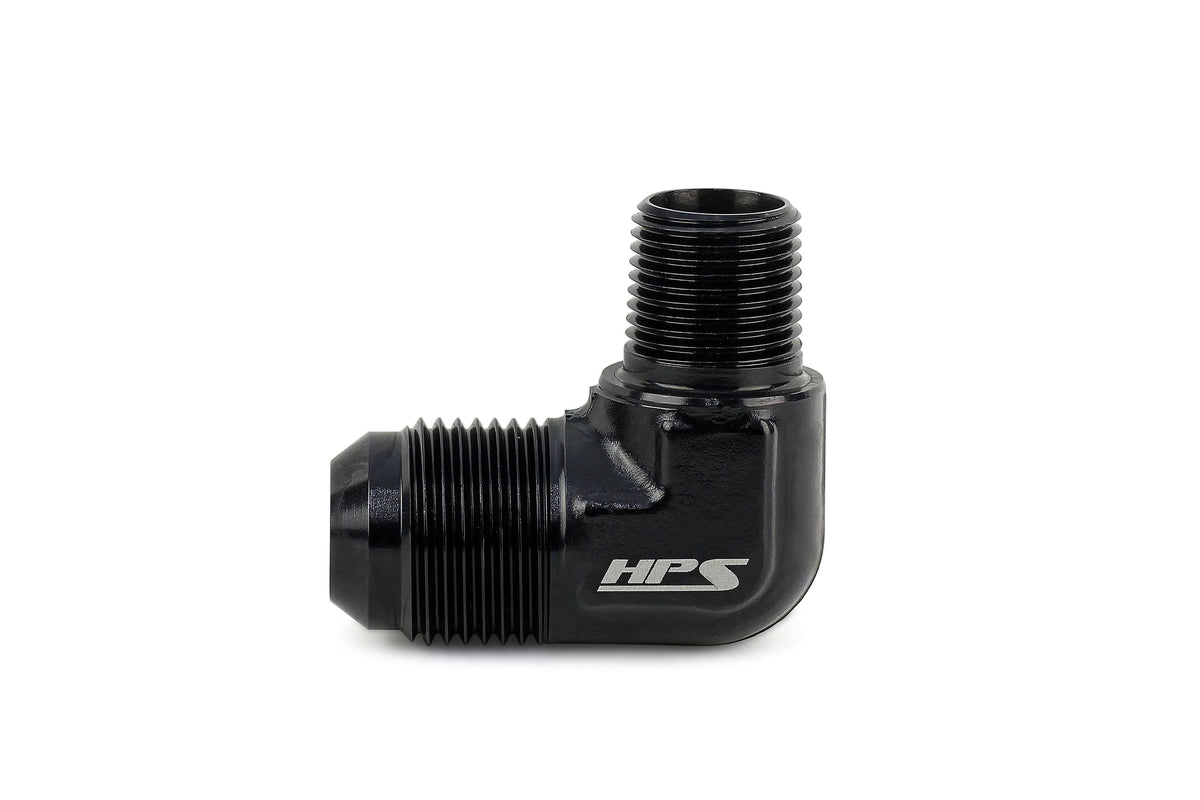 AN822-8 HPS Aluminum AN-8 to 3/8 Npt 90 an to Npt Adapter
