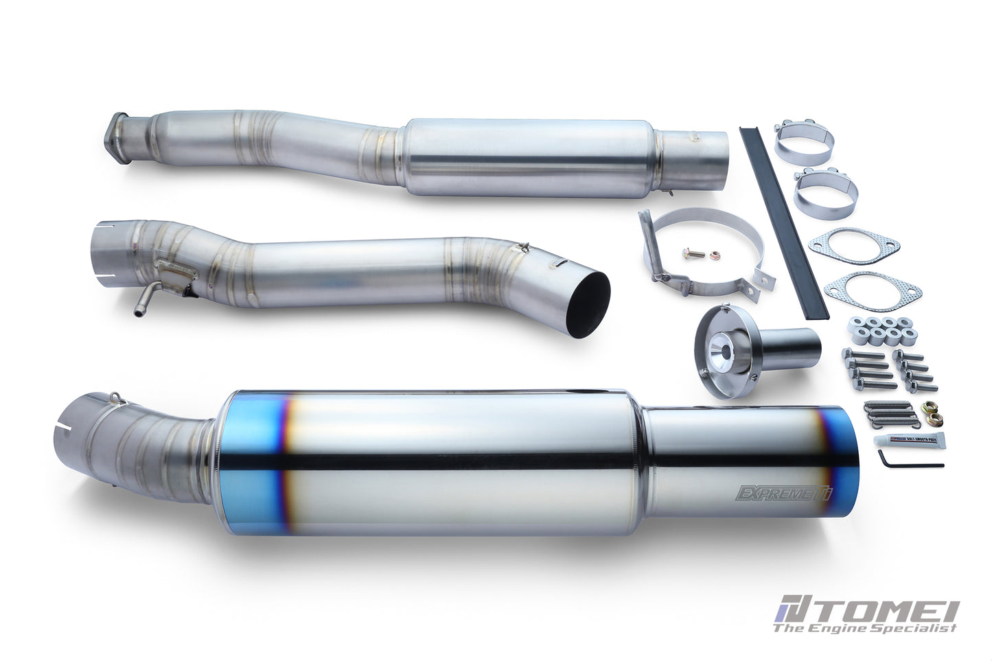 TB6090-NS21A Tomei Expreme TI Full Titanium Single Exit Y-pipe Back Exhaust System Q50 Sedan V37 2016+ VR30DDTT
