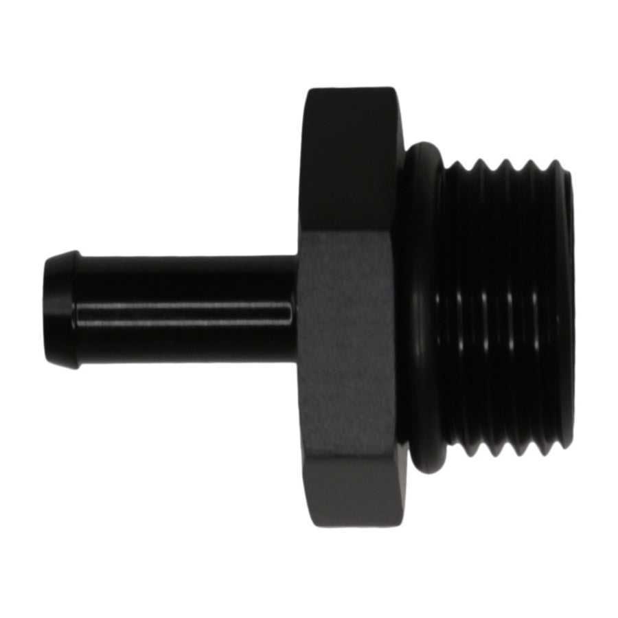 6-02-0513-B DeatschWerks 10AN ORB Male to 5/16in Male Barb Fitting - Anodized Matte Black