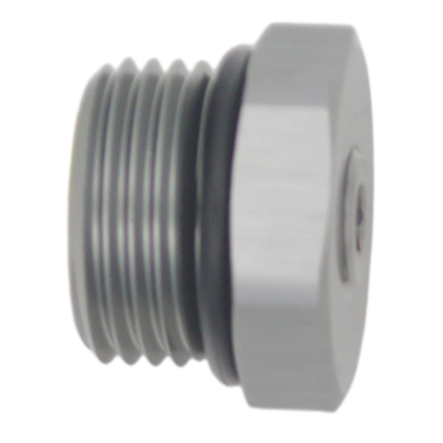06-02-0732 DeatschWerks 10AN ORB Male Plug Fitting with 1/8in NPT Gauge Port - Anodized DW Titanium