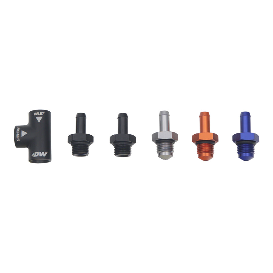 06-03-0700 DeatschWerks Universal Venturi Siphon Jet 5/16in Hose Barb to 6AN ORB Female - Anodized Matte Black