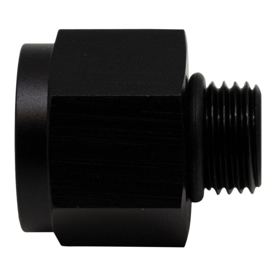 6-02-0605-B DeatschWerks 6AN ORB Male to M18 X 1.5 Metric Female (Incl O-Ring) - Anodized Matte Black