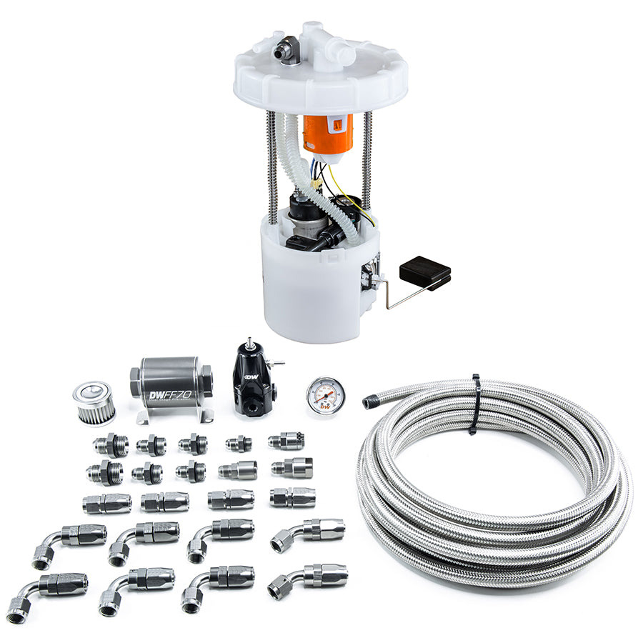 9-401-607-7041 DeatschWerks DW400 Fuel Pump Module + Return Kit SS CPE for 8th Gen Honda Civic Si 2006-2011 K20Z3