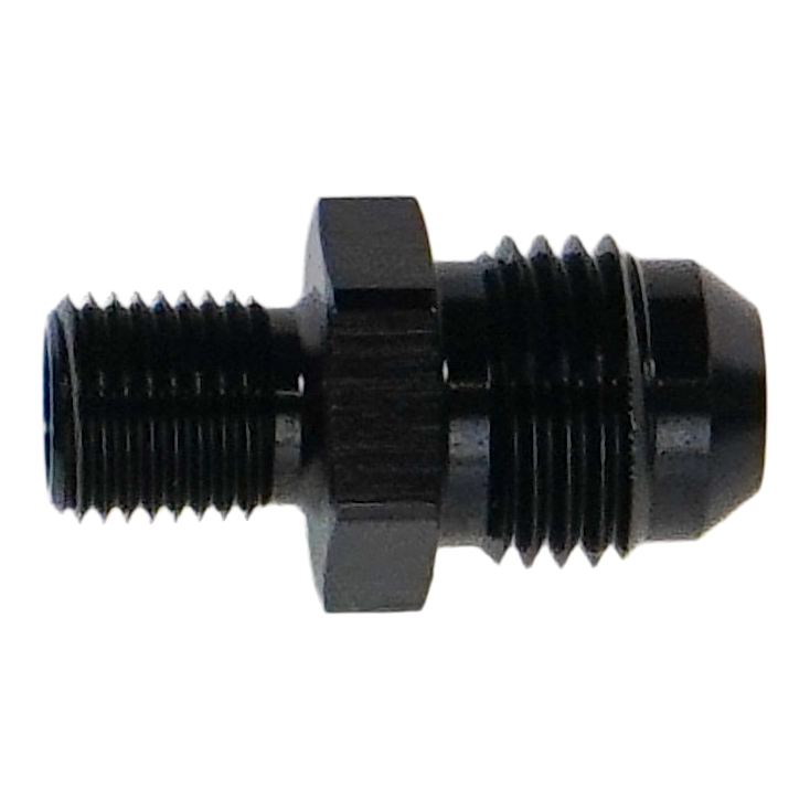6-02-0600-B DeatschWerks 6AN Male Flare to M10 X 1.0 Male Metric